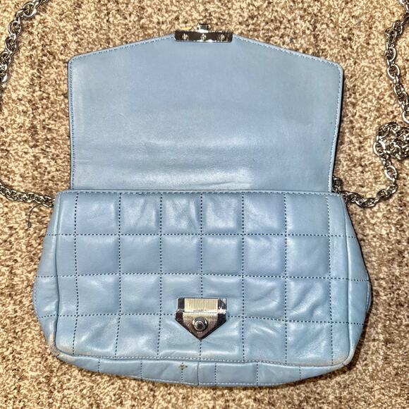 Michael Michael Kors Soho Large Leather Crossbody Bag Baby Blue Women's - Picture 10 of 12